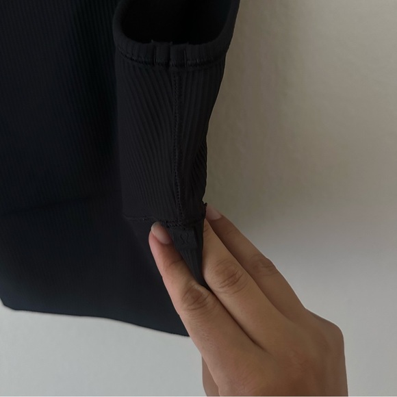 Lululemon Power Pivot Reversible Crop Tank Ribbed Black XS - Picture 6 of 8